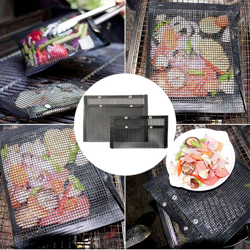 Mesh Grilling Bag Outdoor Bbq Accessories Mesh Bag Non Stick Grill