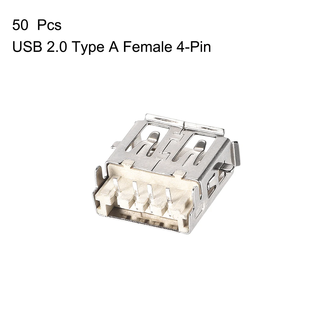 Uxcell 50 шт. USB 2,0 Тип в розеточная часть соединителя 4-контактный DIP 90 градусов адаптер