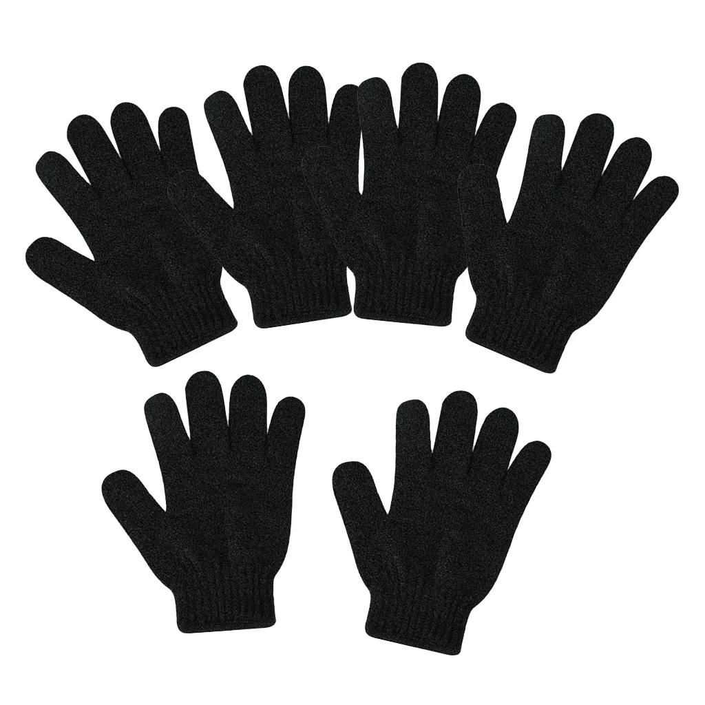 6pcs Nylon Bath Cleaning Gloves Double Sided Exfoliating Gloves Body Scrubber Scrubbing Shower Gloves for Home Bathroom Use