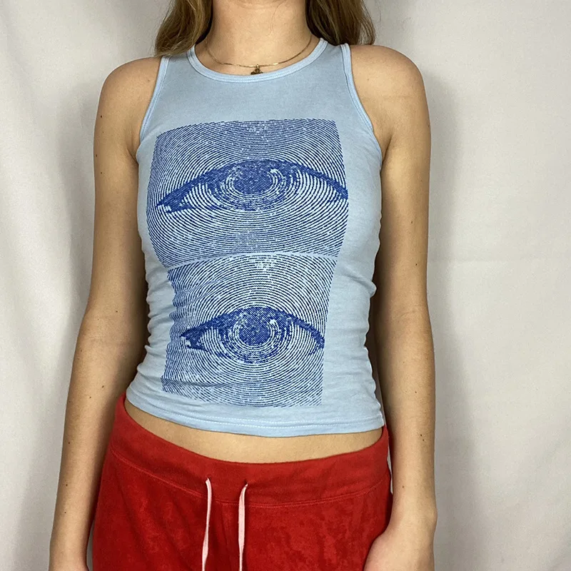 21 Style Sexy Vintage Strappy Y2K Halter Crop Top Women Summer 90s Backless Cami Tops Tees Ladies Fashion Fitness Camisole Party corset t shirt