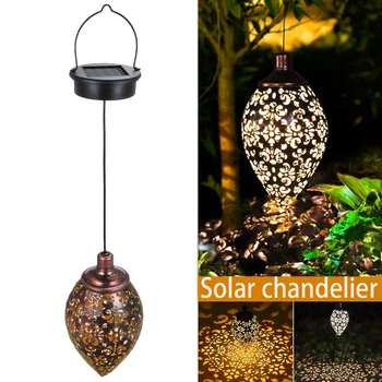 

Outdoor Solar Lantern Hanging Light LED Waterproof Yard Patio Garden Lamp Decoration OCT998