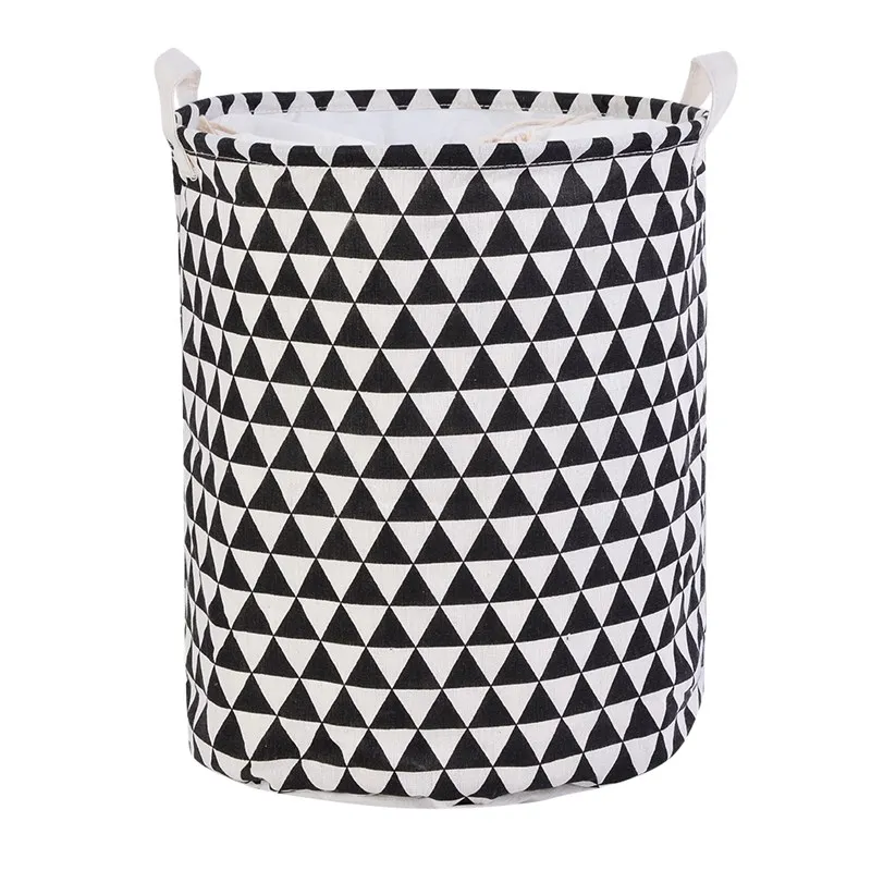 Cotton Linen Foldable Closure Laundry Basket Large Capacity Bag Bins Kids Toy Buckets Clothes Organizer Storage Hamper - Цвет: P