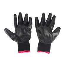 Садовые перчатки рабочие перчатки варежки прочные нескользящие удобные Экономичные 1 пара черный нейлон+ PU покрытие многофункциональный