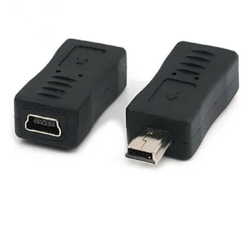 

5pcs USB2.0 mini 5Pin Male tomini 5Pin Female Adapter Extended connector adapter