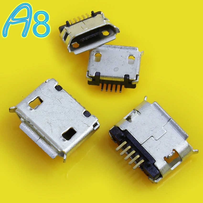 Новый Micro USB 5pin B Тип 0 8 мм разъем гнездовой для Мобильный телефон Mini зарядки |