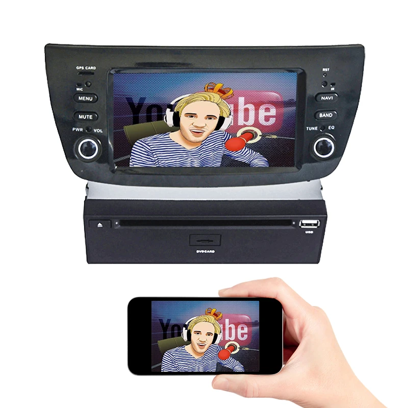 Автомобильная головная установка YAZH 1 DIN 32 ГБ для Opel Combo Fiat Doblo 2010 2011 2012 2013 2014 GPS
