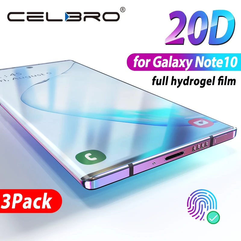 Защитный экран без стекла для Samsung Galaxy Note 10 Plus Защитная Гидрогелевая пленка S20 Note10