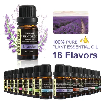 

1pc 10ml Flower Fruit Essential Oils For Aromatherapy Diffusers 18 Flavors Essential Oil Relieve Body Help Sleeping Oil