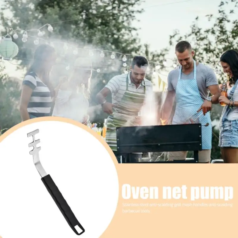 1 Piece Of Barbecue Mesh Stainless Steel Hand Heat-resistant Grill Grate Lifter Anti-scalding Cooking Camping | Дом и сад