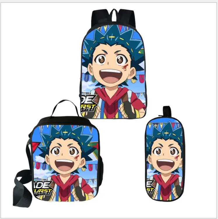 Picture color 3 шт./компл. высокое качество Beyblade рюкзак модный подарок-сюрприз рюкзак для девочек-подростков, одежда для красивых для мальчиков и девочек школьный ранец - Цвет: Picture color