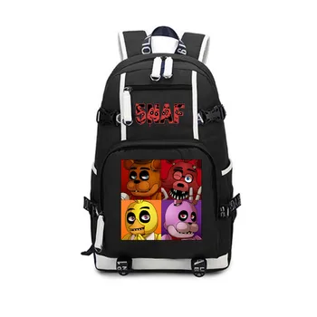 

Game Five Nights at Freddy's Fazbear Bonnie Canvas Backpack Freddy Fazbear’s Pizza Laptop shoulder bag Laptop traveling rucksack