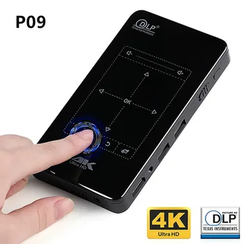 

2020 DLP P09 Mini Portable Android 9.0 mini Projector Home Cinema HDMI Support 4K Decoding WiFi Bluetooth Miracast Airplay