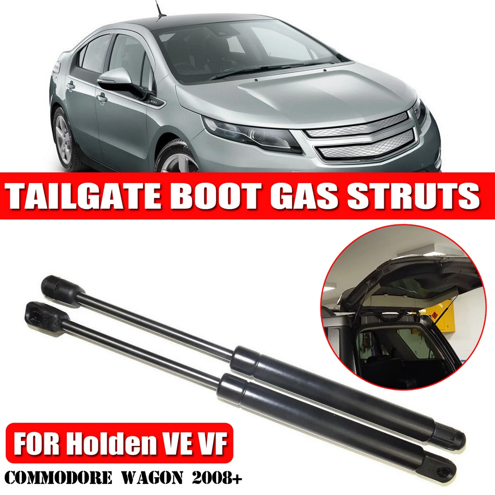 2PCS Rear Tailgate Boot Gas Lift Support Struts Shocks For Holden VE VF