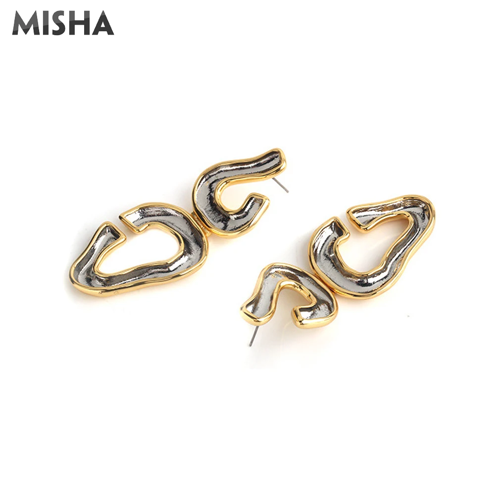 MISHA серьги-гвоздики для женщин, новинка, необычный дизайн, рождественский подарок, серьги для девушек, очаровательные ювелирные серьги, подарок 0061