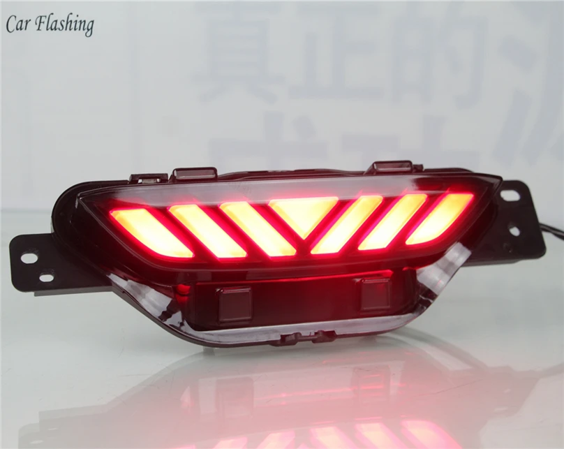 CSGJMY 1PCS For TOYOTA C HR CHR 2016 2017 2018 2019 LED rear bumper lights brake tail light ...