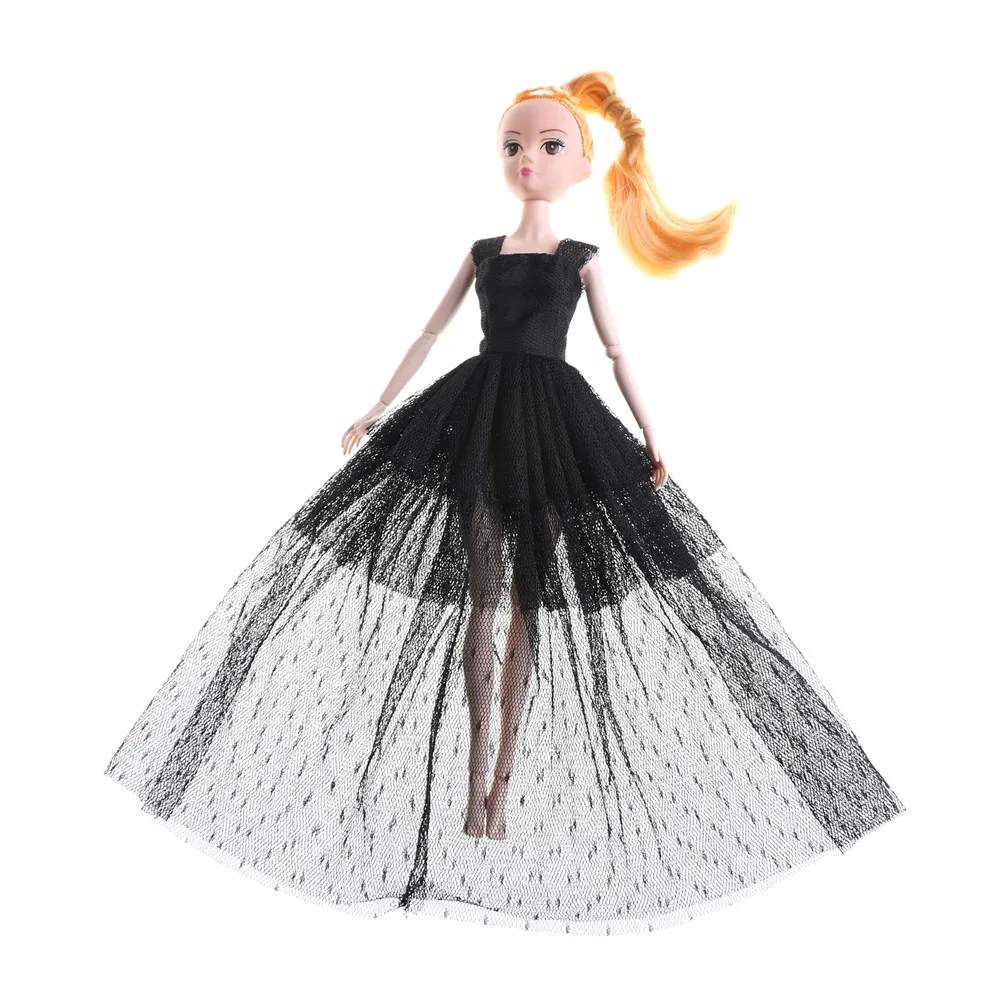 Платья куклы элегантная женская черная Одежда для кукол Барби 1/6 BJD кукла подарок