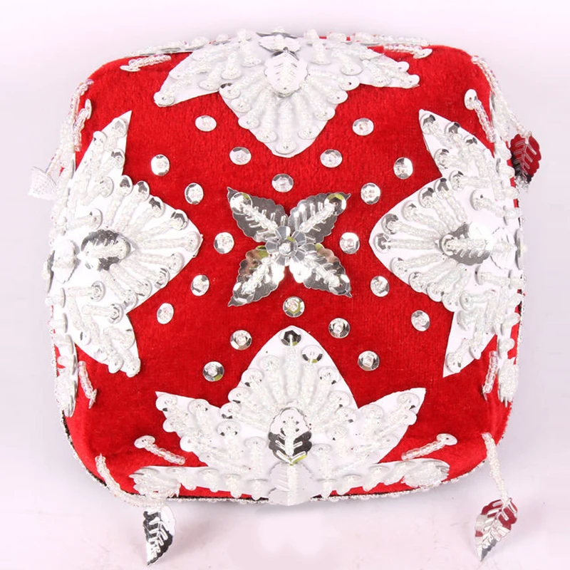 Xinjiang Uygur Hat Handmade Women Men Flat Cap Embroidered Chinese Ethnic Spring Arab Middle East Muslim Style Dance Hat