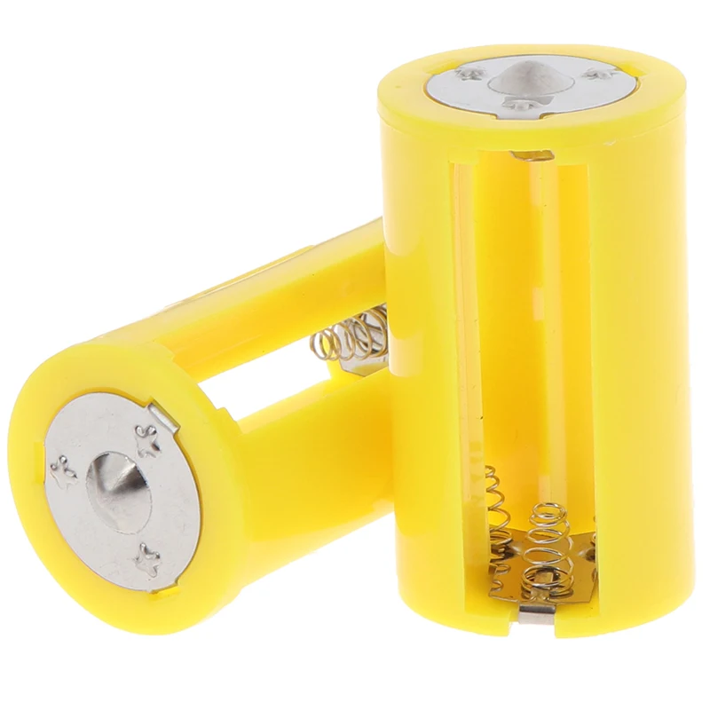 2PC  3AA To D Parallel Adapter Battery Holder Converter Adapter Switcher Case Box Battery Holder Converters Accessories