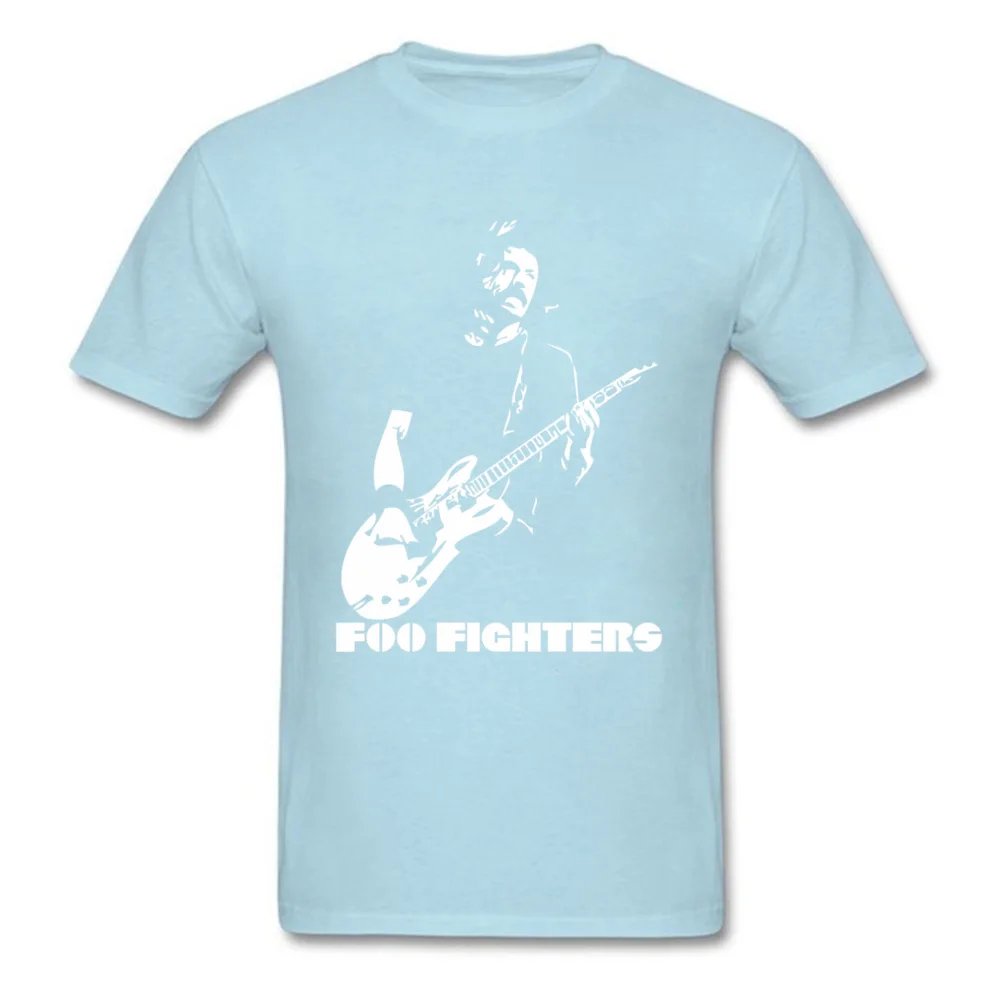  Men T-Shirt Foo_Fighters_1 Simple Style Tops Tees 100% Cotton Round Collar Short Sleeve Unique T Shirts Summer Autumn Foo_Fighters_1 light