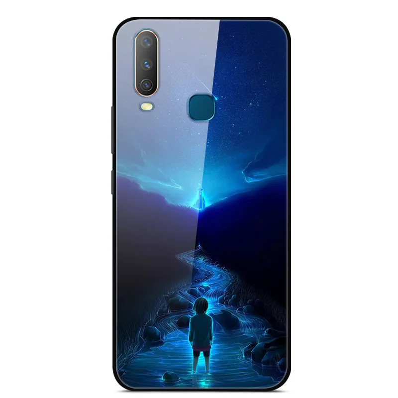6,35 ''для Vivo Y17 Y15 Y 12 y 3 чехол для телефона из закаленного стекла Жесткий Чехол для VIVO Y 17 Y 15 Y 12 y 3 Чехол Мягкий ТПУ бампер - Цвет: as photo 43