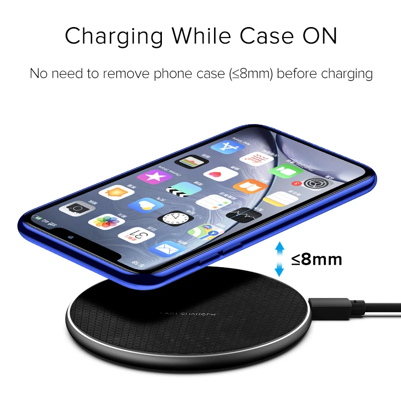 FDGAO 10 Вт Qi Беспроводное зарядное устройство приемник для iPhone 11 Pro XR XS Max X 8 Airpods Быстрая зарядка для samsung Note 10 9 S10 S9 S8