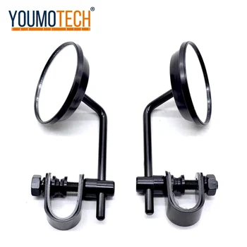 

Chrome Vintage Cafe Racer 4" Clamp-On Tinted Mirror Rearview Mirrors Moped Motorcycle Backup Mirror Made in TAIWAN