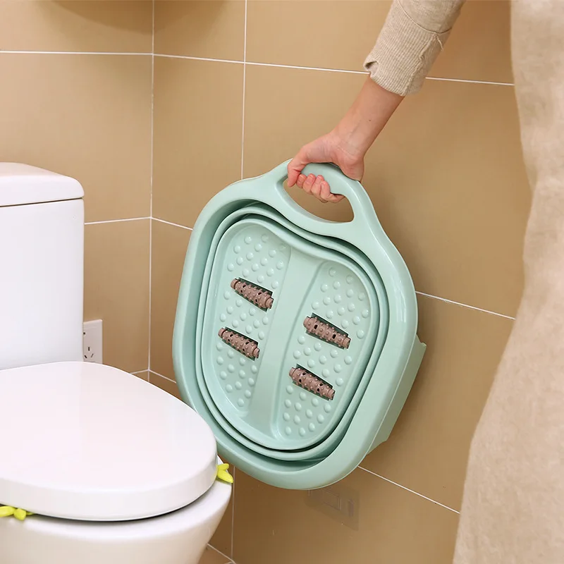 

Thick Feet Barrel Plastic Foot Tub Folding xiao yu pen Bucket Women's Bubble Japanese Style without Cover Foot Bath Bucket House
