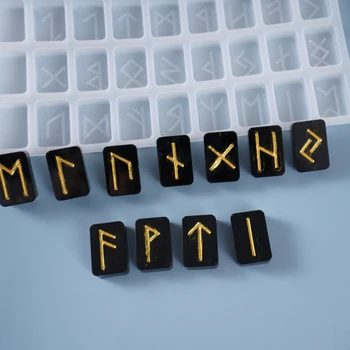 

Creative Rune Letter Silicone Mold Energy Symbol Resin Mold Handmade Epoxy Crystal Resin Mold