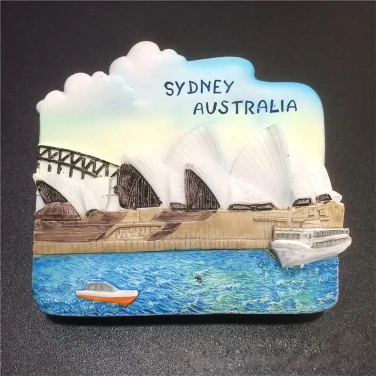 Магнитная наклейка на холодильник из смолы в Праге, Праге, Париже, EiffelTower, Sydney Opera House, s - Цвет: SYDMEY AUSTRALIA