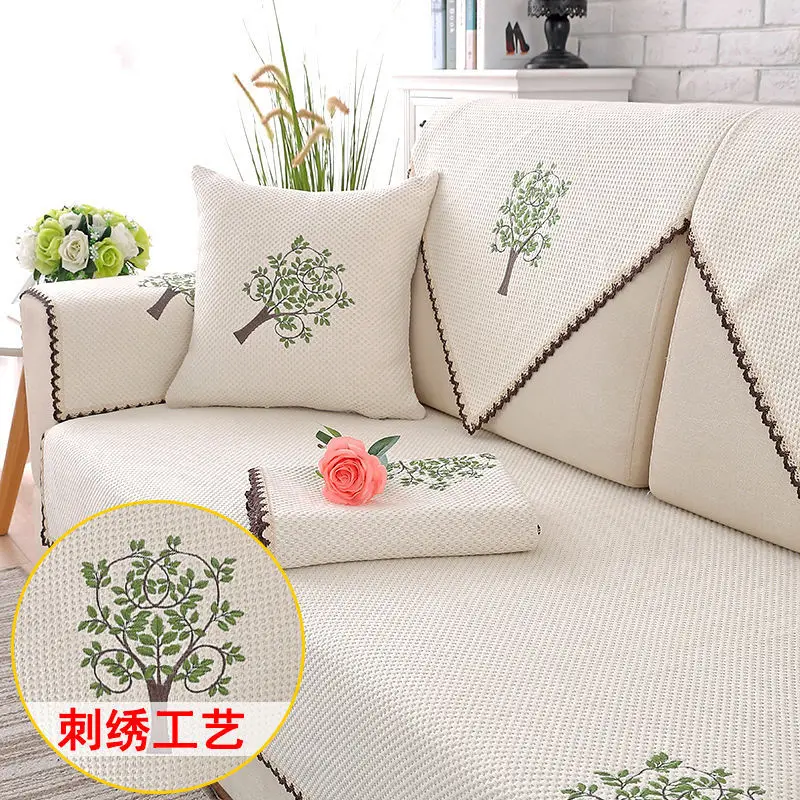 

Cotton Linen Sofa Cushion Four Seasons Universal Versatile Living Room Combination Anti-slip Minimalist Modern Summer All Edges