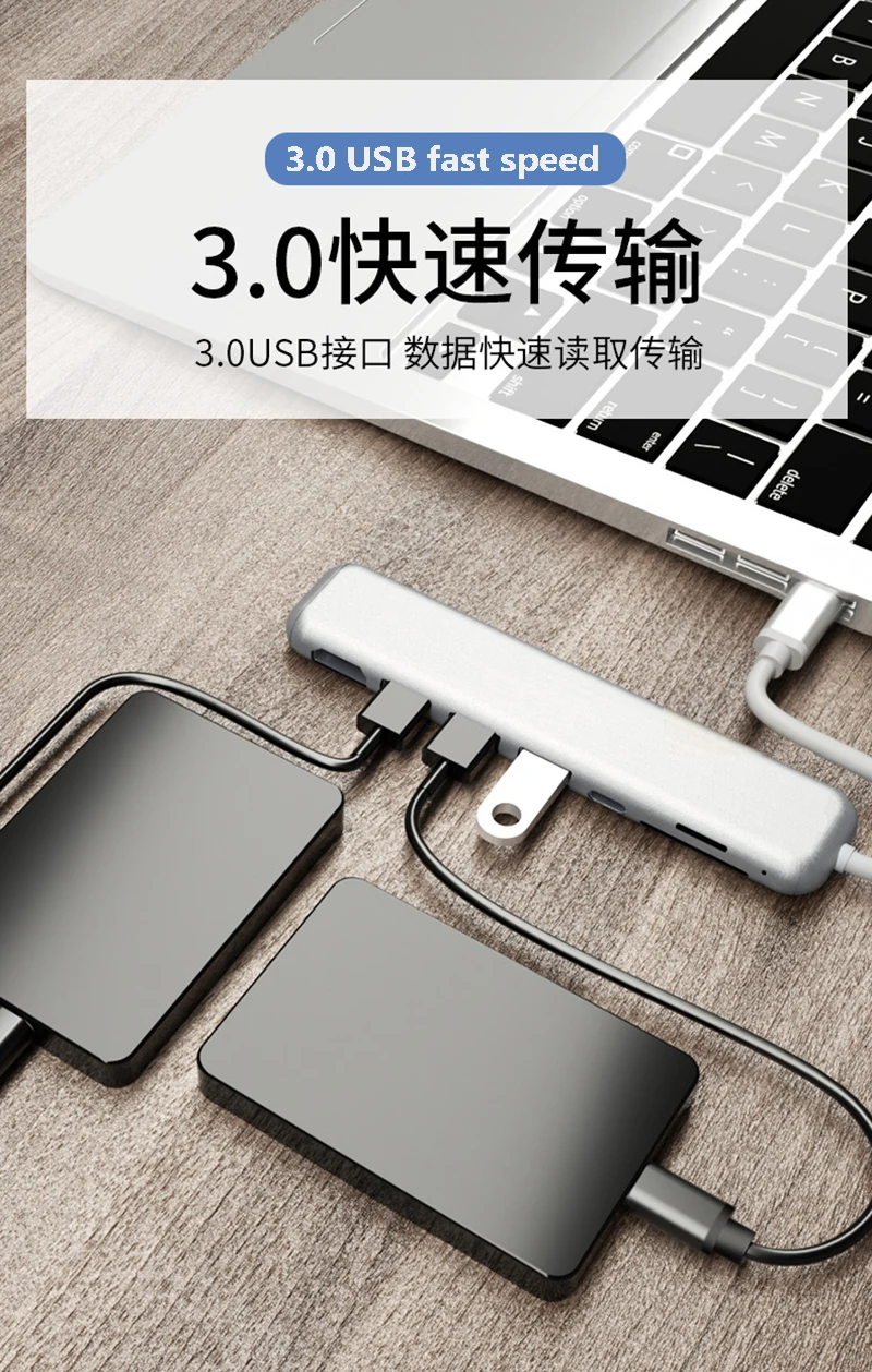 Тип-c usb концентратор HDMI адаптер док SD TF карта портовый концентратор для Macbookpro huawei Sumsung Xiaomi планшет OTG адаптер