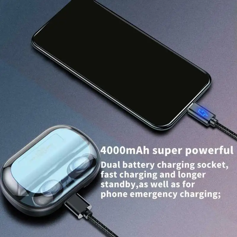 V11 TWS Bluetooth наушники-вкладыши SHIFI стерео звук Bluetooth 5,0 беспроводная гарнитура IPX7 Водонепроницаемая 4000 мАч зарядная коробка Наушники