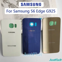 Для SAMSUNG Galaxy S6 Edge G925 G925F G925T задняя крышка батарейного отсека задняя стеклянная крышка Корпус чехол Замена батарейного отсека