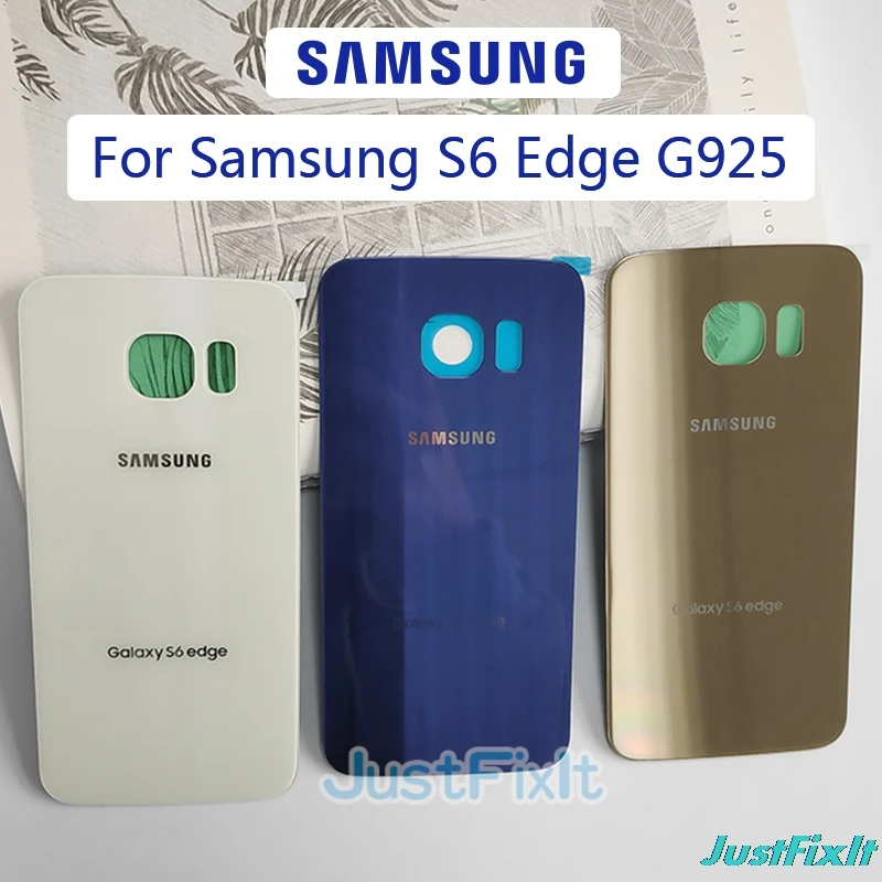 For SAMSUNG Galaxy S6 Edge G925 G925F G925T Back Battery Cover Door Rear Glass Housing Case Replace | Мобильные телефоны и