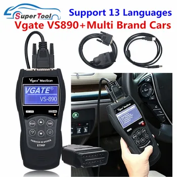 Профессиональный диагностический инструмент OBD2 EOBD VS890 Универсальный Автомобильный диагностический сканер Vgate VS890 OBD2 CAN протоколы VS890 13 язык... Профессиональный диагностический инструмент OBD2 EOBD VS890 Универсальный Автомобильный диагностический сканер Vgate VS890 OBD2 CAN протоколы VS890 13 язык...