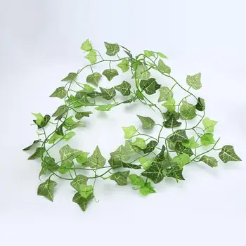 

2.5M Artificial Green Leaf Garland Plants Ivy Vine Foliage Hanging Vine Plant Fake Leaf For Wedding Home Party Decoration