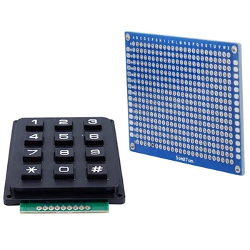 

10Pcs PCB Panel Prototype Universal Printing Circuit Board Test Board & 1pc 4 x 3 Matrix Keyboard Keypad Module