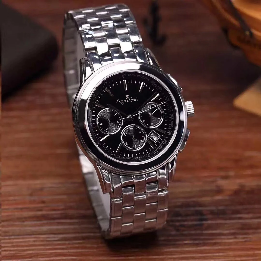 

Luxury Brand New Men Automatic Mechanical Watches Luminous Sapphire Crystal Silver Stainless Steel Black Leather Date Watch AAA+