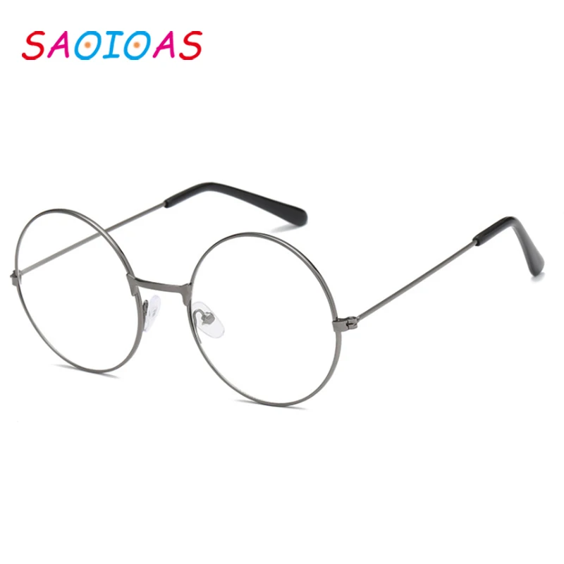 SAOIOAS винтажные большие шестигранные очки для глаз, Ретро металлическая оправа, прозрачные линзы, очки Oculos, художественные очки, очки Gafas De - Цвет оправы: B3