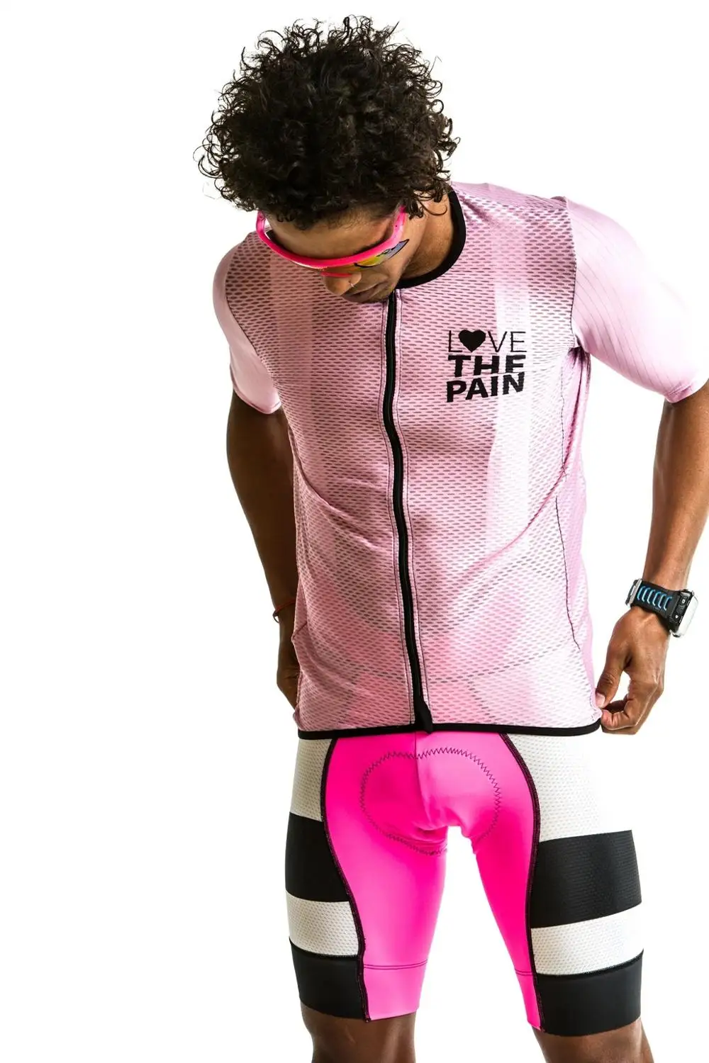 LOVE THE PAIN Pro Team Cycling Set 2021 High Quality American Professional Summer Outdoor Cycling Jersey Italian Webbing Pants
