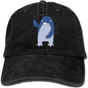 

TSDFCPenguin Blue Tux Bird Adult Denim Dad Solid Baseball Cap Hat