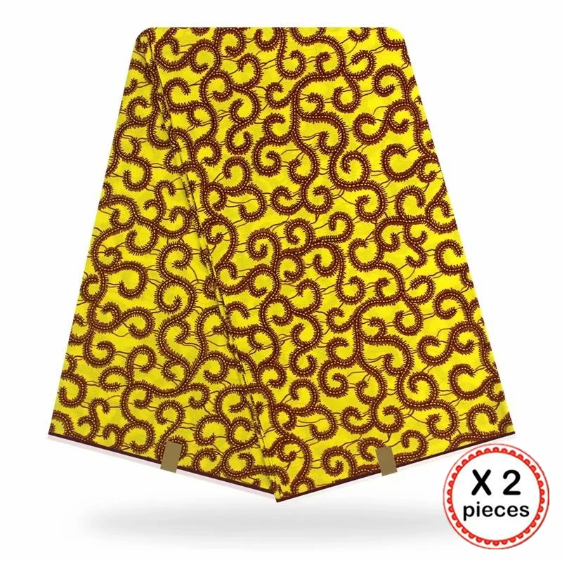 Африканская ткань с восковым принтом, хлопковая ткань для шитья, Анкара, африканская ткань, 12 ярдов, Нигерия, Гана, свадебная одежда, платье 91703