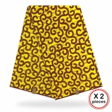 Африканская ткань с восковым принтом, хлопковая ткань для шитья, Анкара, африканская ткань, 12 ярдов, Нигерия, Гана, свадебная одежда, платье 91703