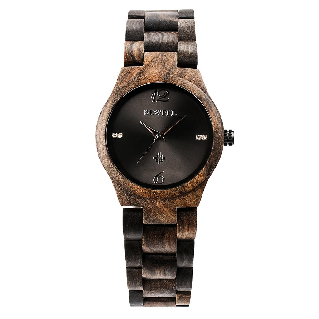 

Wooden Watches For Men W/ Quartz Lightweight Wrist Watches Black
