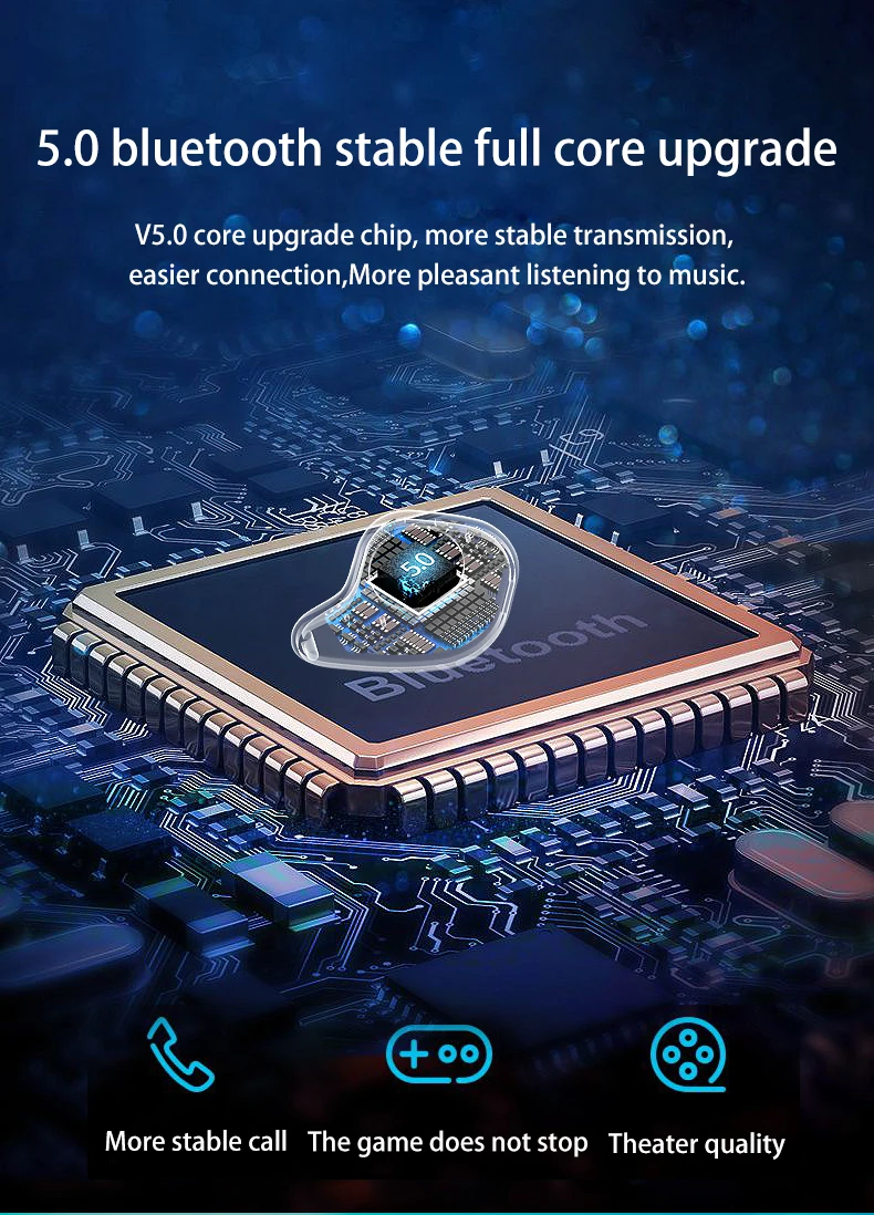 M20 TWS 5,0 Bluetooth наушники 9D стерео беспроводные наушники с двойным микрофоном светодиодный цифровой внешний аккумулятор шумоподавитель гарнитура