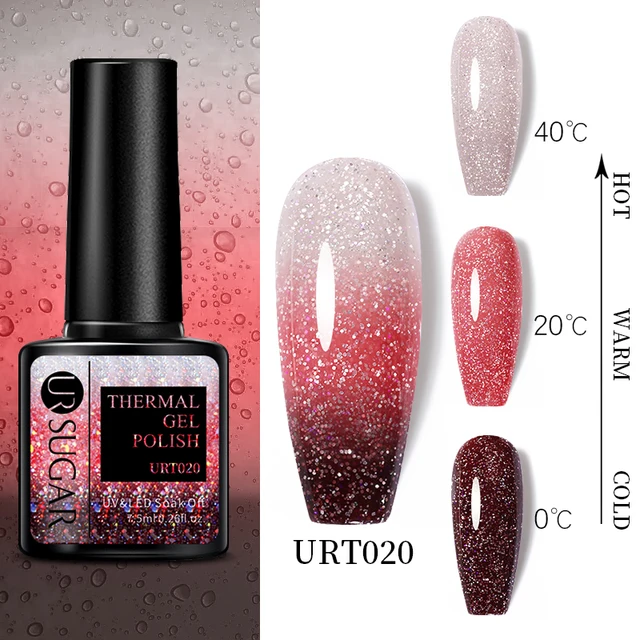 UR SUGAR 7.5ml Luminous Thermal Gel Nail Polish 2 In 1 Color Changing Glow in Dark Soak Off Manicuring UV Gel Nail Art Varnish URT020