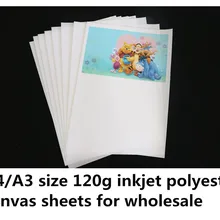 A4 размер 120 г 150d* 150d тонкий пустой полиэстер холст для струйной печати