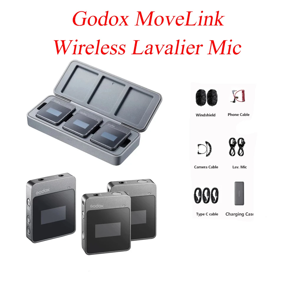 Беспроводной петличный микрофон Godox MoveLink 2 5G M2 M1 приемник-передатчик для телефона