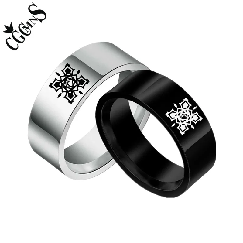 Anime Vampire Knight Rings Kurosu\Kuran Yuki Stainless Steel Symbol Rose Ring Kaname Zero Yuuki Manga Fans Gift Jewelry | Украшения и
