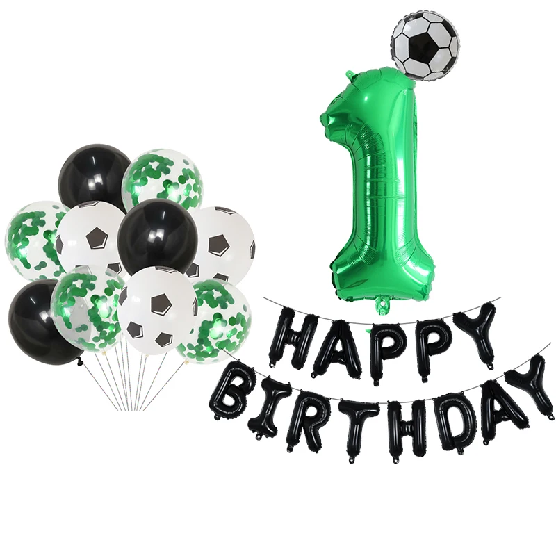 Barcelona Soccer Jersey Football Foil Balloons 30inch Green Number Balloon Boy 1 2 3 Year Birthday Party Kids Toys Air Globos Ballons Accessories Aliexpress